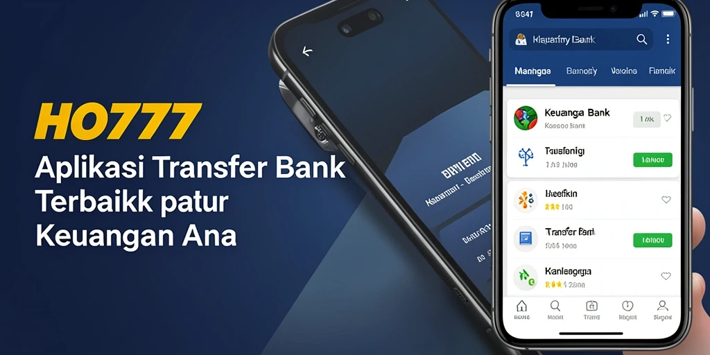Antarmuka HO777 yang intuitif untuk transaksi Transfer Bank.