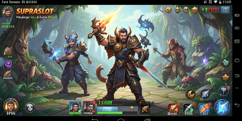 Tampilan antarmuka permainan RPG SUPRASLOT yang menarik.